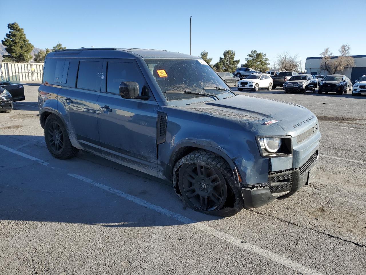 2021 Land Rover Defender VIN SALEJ7RX6M2035267 Copart auction photo, front end / rear end damage thumbnail 4