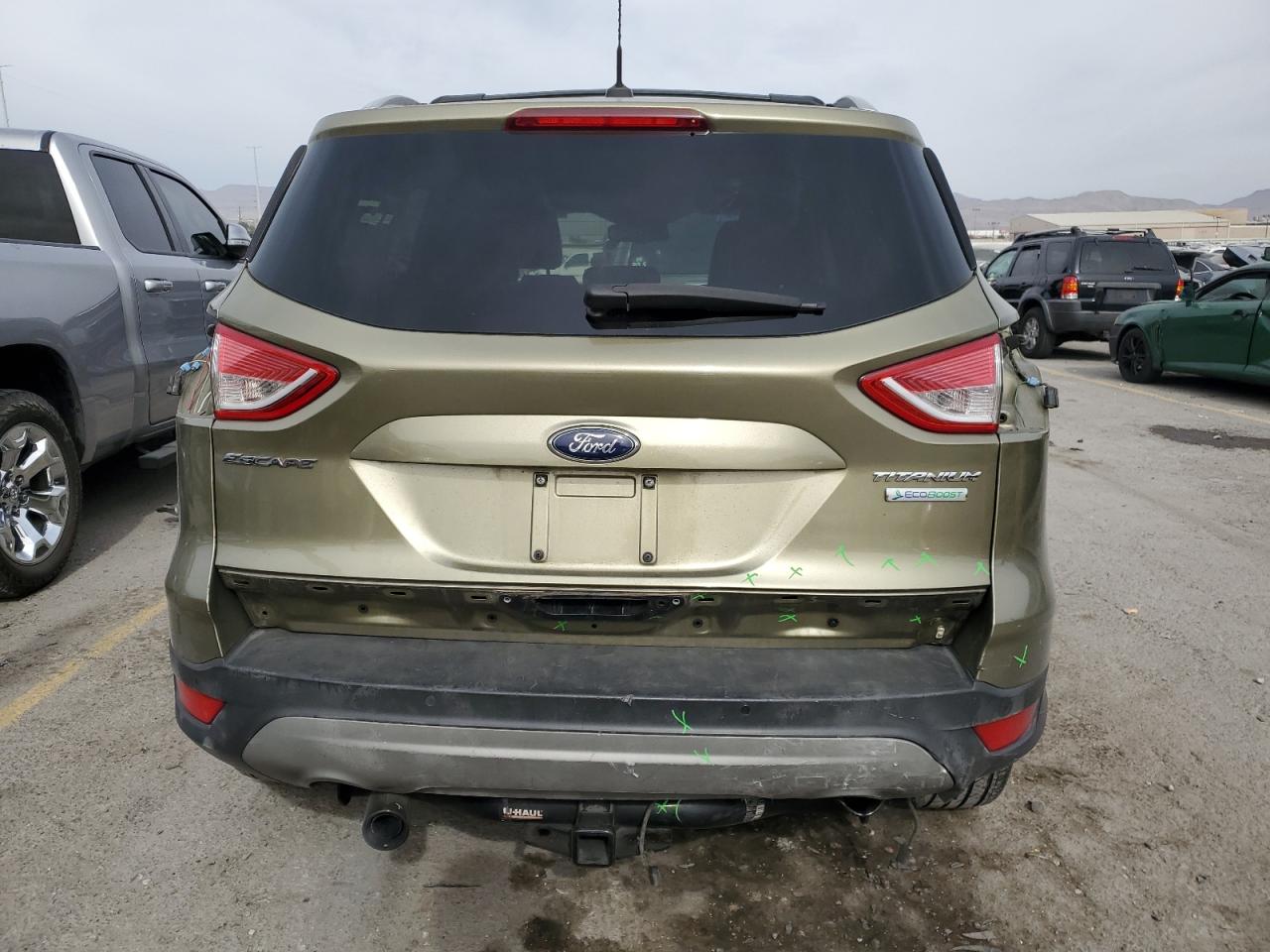 2013 Ford Escape VIN 1FMCU0J98DUA40514 Copart auction photo, rear end / side damage thumbnail 6