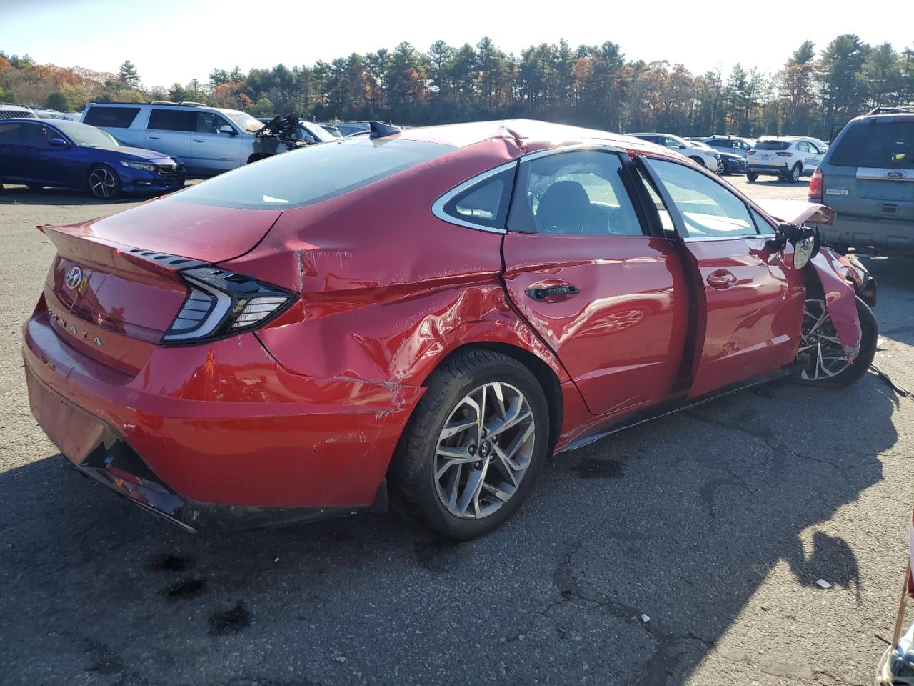 2021 Hyundai Sonata VIN 5NPEL4JA8MH079339 Copart auction photo, all over damage thumbnail 3