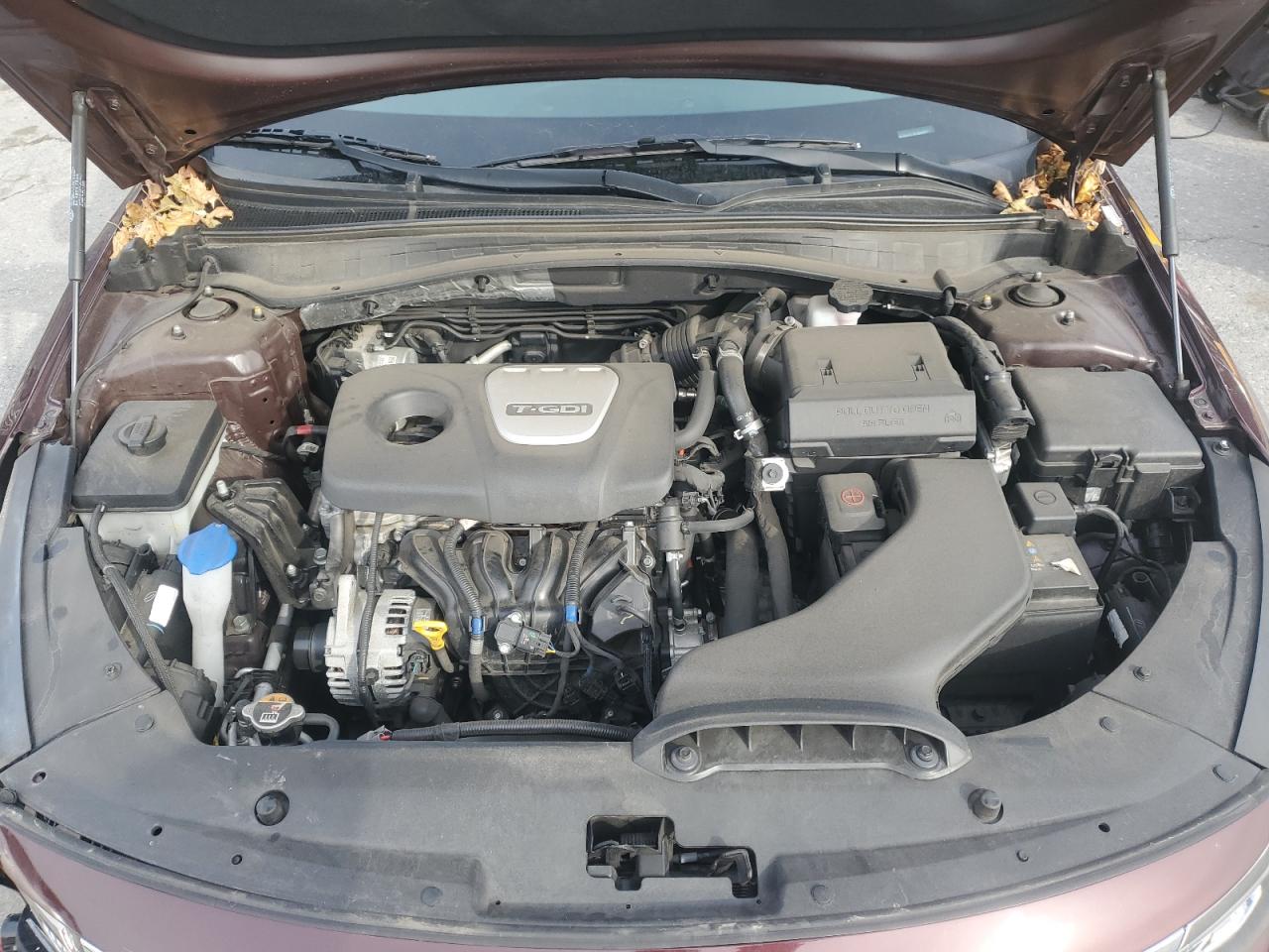 2020 KIA Optima VIN 5XXGU4L14LG424377 Copart auction photo, front end / side damage thumbnail 11