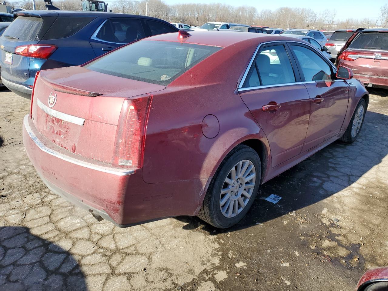 2010 Cadillac CTS VIN 1G6DE5EGXA0102593 Copart auction photo, vandalism damage thumbnail 3