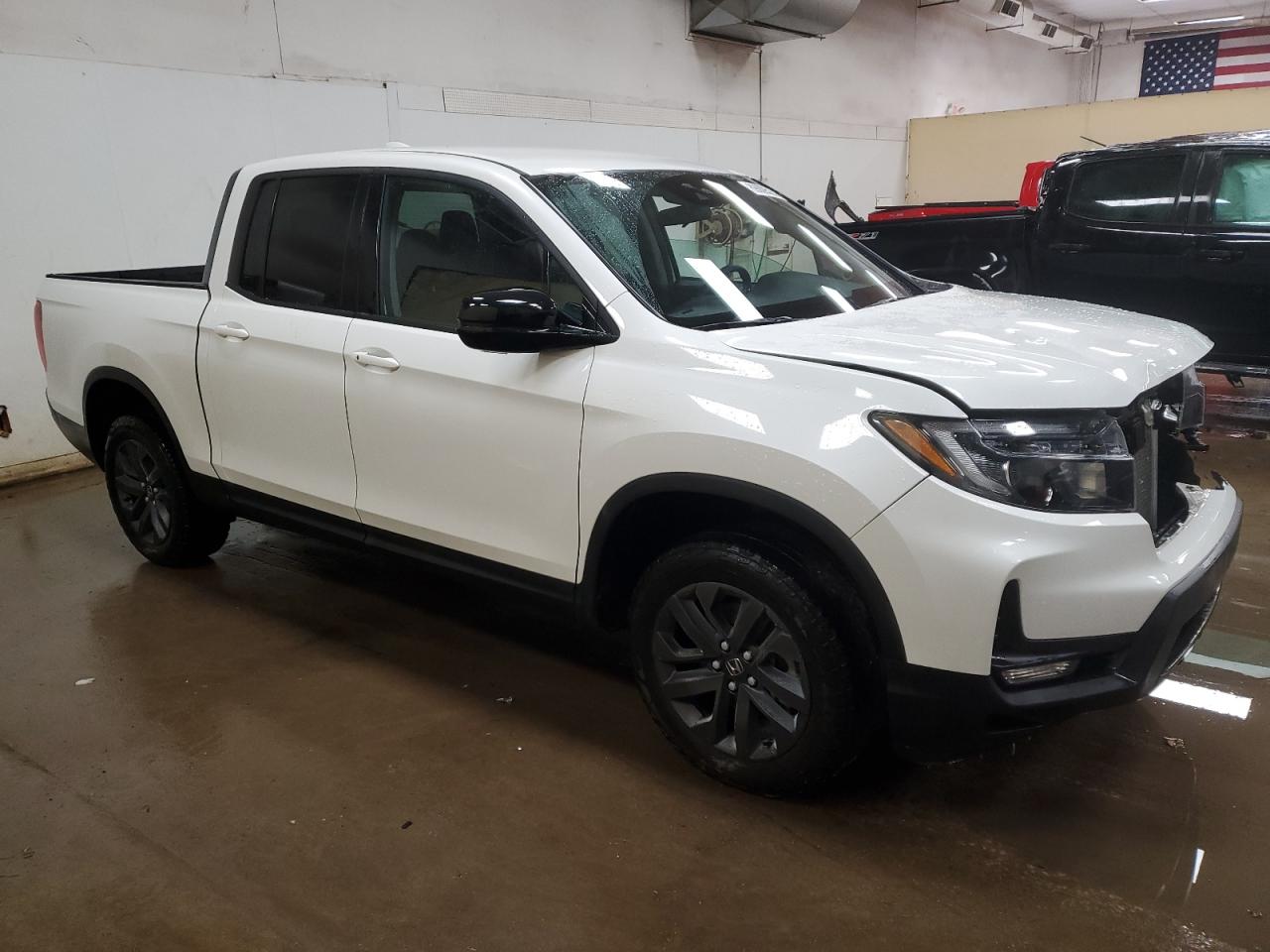 2021 Honda Ridgeline VIN 5FPYK3F12MB022143 Copart auction photo, front end / side damage thumbnail 4