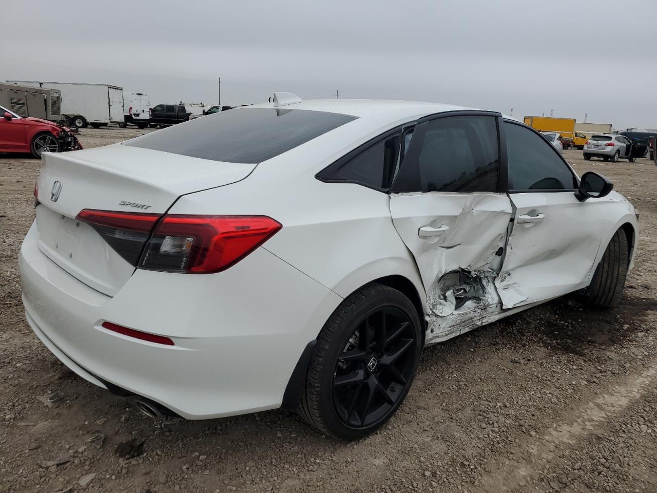 2022 Honda Civic VIN 2HGFE2F59NH608730 Copart auction photo, side / undercarriage damage thumbnail 3
