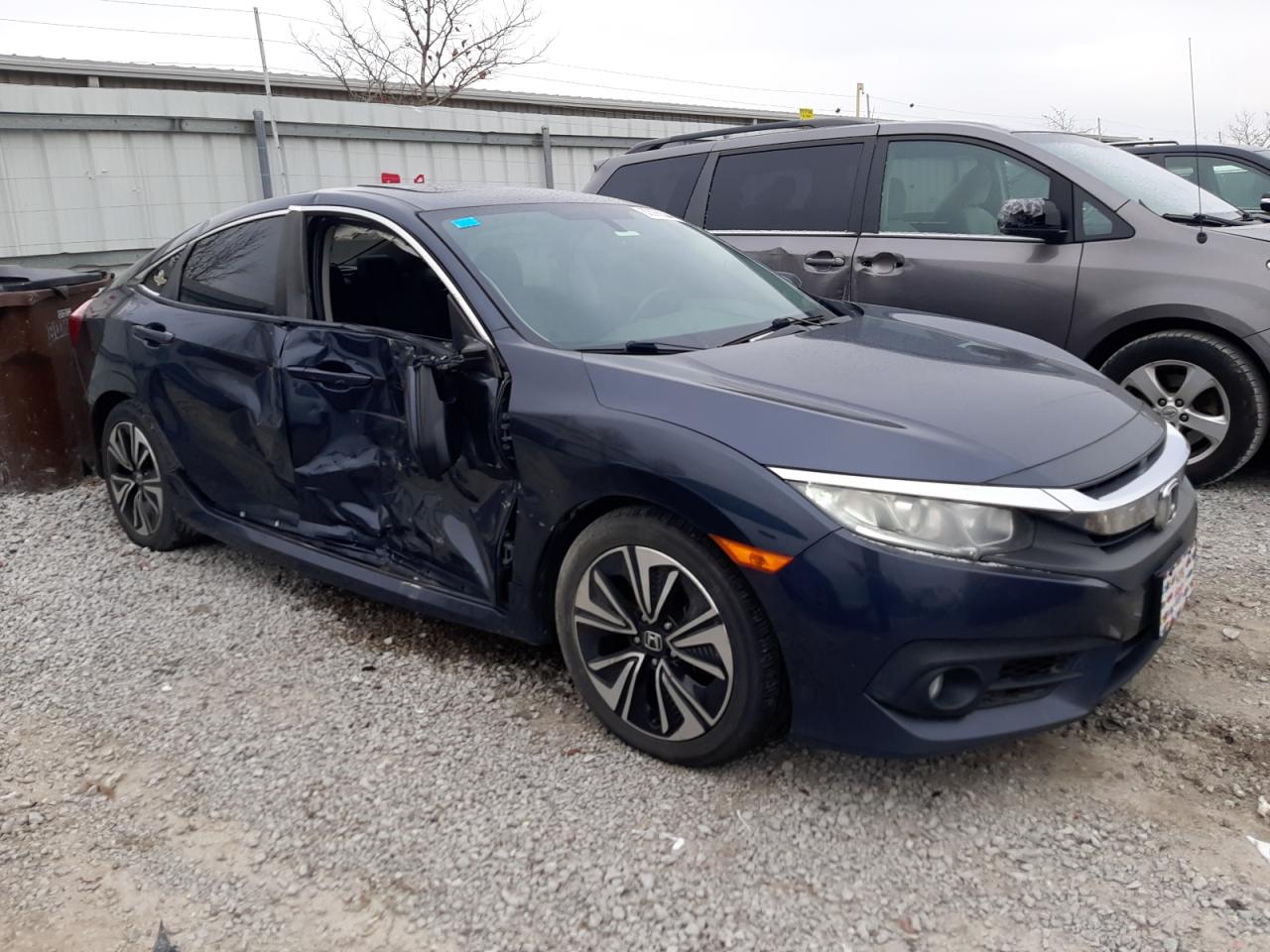 2016 Honda Civic VIN 19XFC1F70GE003591 Copart auction photo, side damage thumbnail 4