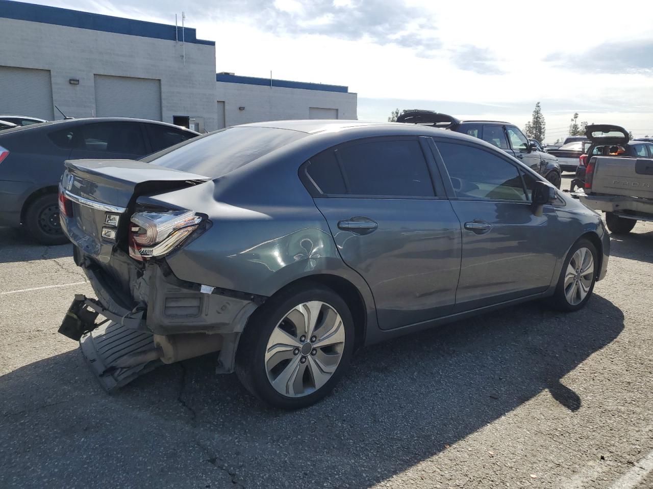 2013 Honda Civic VIN 19XFB2F59DE227459 Copart auction photo, rear end damage thumbnail 3