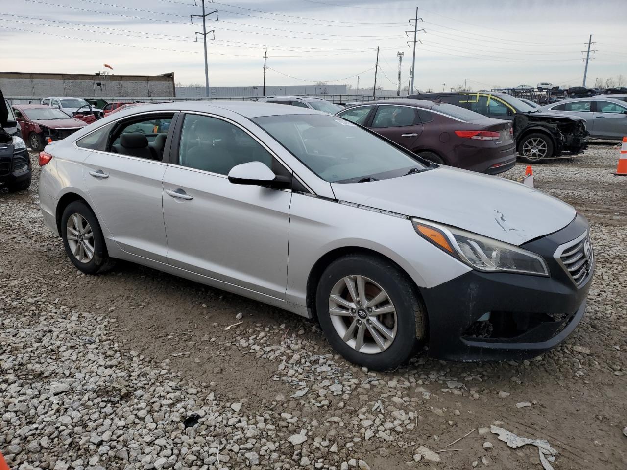 2016 Hyundai Sonata VIN 5NPE24AF1GH371434 Copart auction photo, vandalism / front end damage thumbnail 4