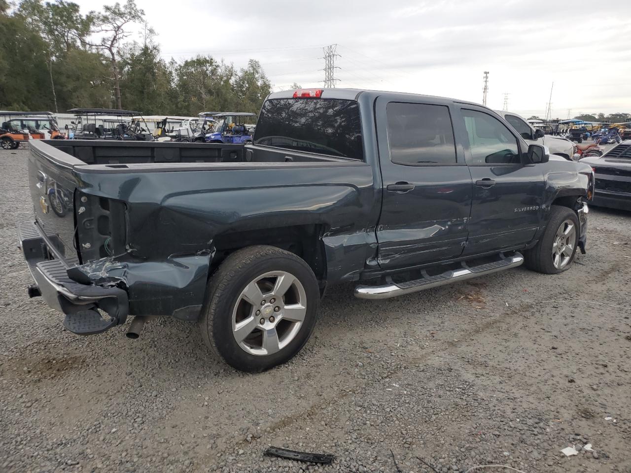 2018 Chevrolet Silverado VIN 3GCPCREC9JG576986 Copart auction photo, all over damage thumbnail 3