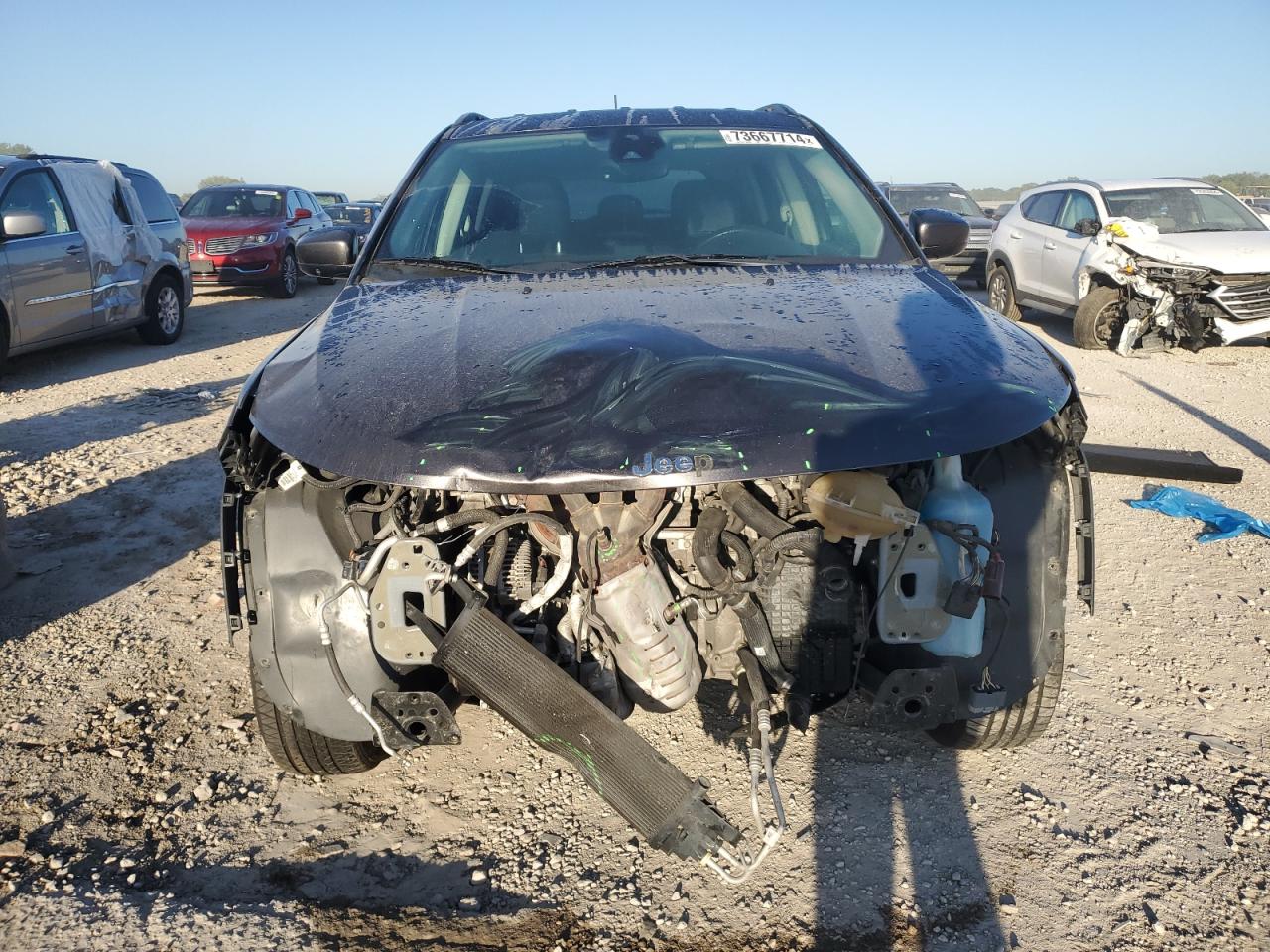 2018 Jeep Compass VIN 3C4NJDBB7JT392732 Copart auction photo, front end damage thumbnail 5