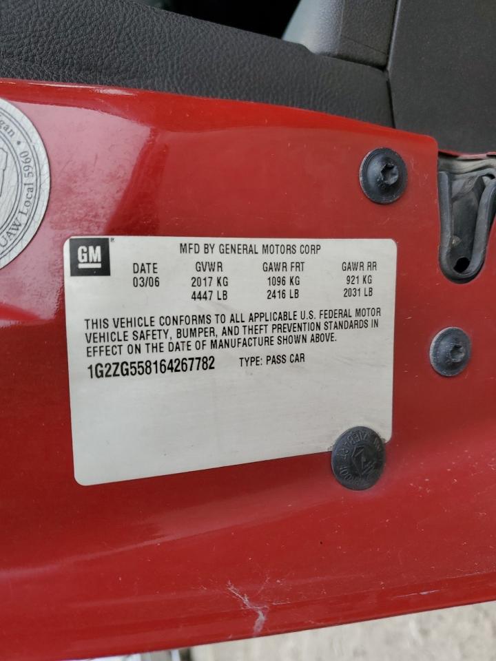 2006 Pontiac G6 VIN 1G2ZG558164267782 Copart auction photo, front end / side damage thumbnail 12