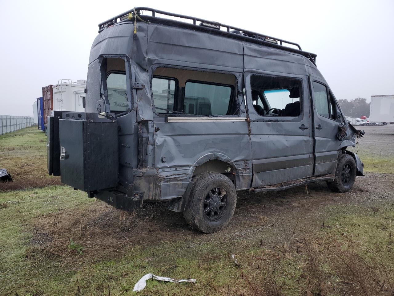 2016 Mercedes-Benz Sprinter VIN WD4FE7CD9GP360250 Copart auction photo, rollover damage thumbnail 3