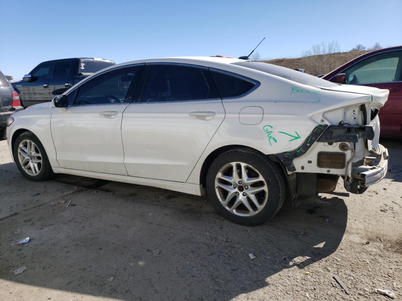 2013 Ford Fusion VIN 3FA6P0HR1DR241957 Copart auction photo, rear end / side damage thumbnail 2