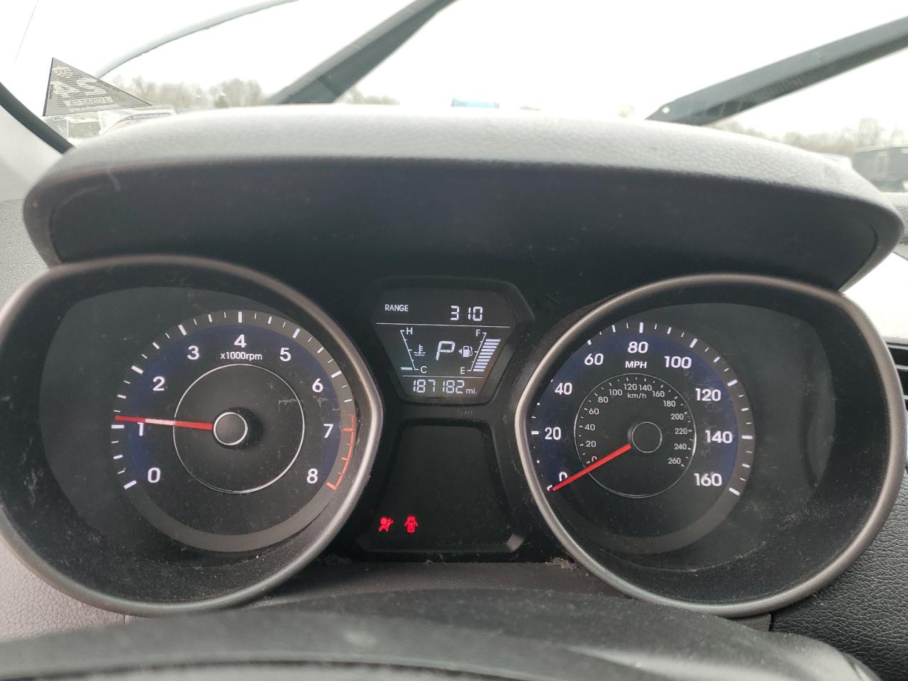 2016 Hyundai Elantra VIN 5NPDH4AE1GH726250 Copart auction photo, front end / rear end damage thumbnail 9