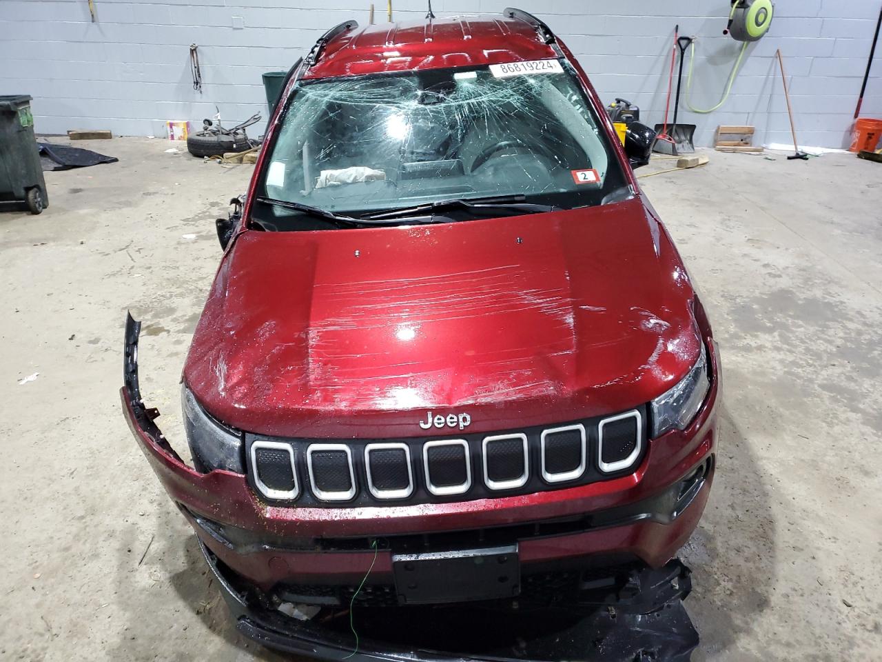 2022 Jeep Compass VIN 3C4NJDBB4NT153516 Copart auction photo, all over / front end damage thumbnail 5