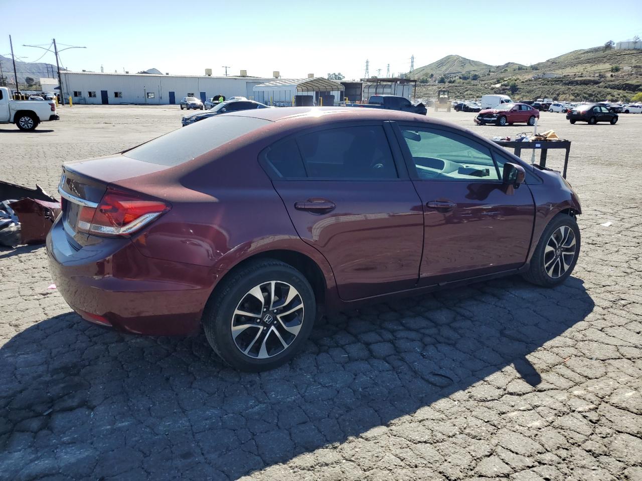 2014 Honda Civic VIN 19XFB2F82EE219683 Copart auction photo, front end / side damage thumbnail 3