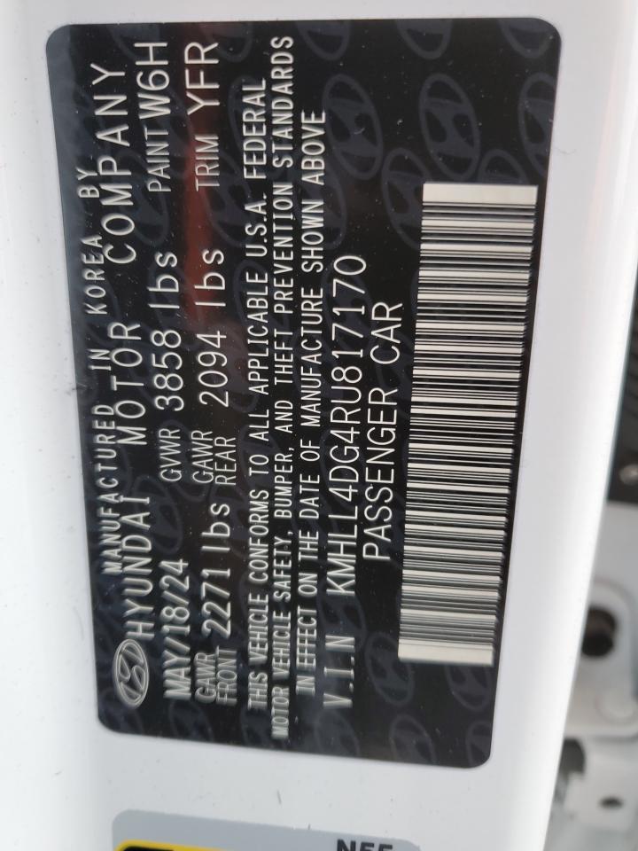 2024 Hyundai Elantra VIN KMHLL4DG4RU817170 Copart auction photo, rear end damage thumbnail 12