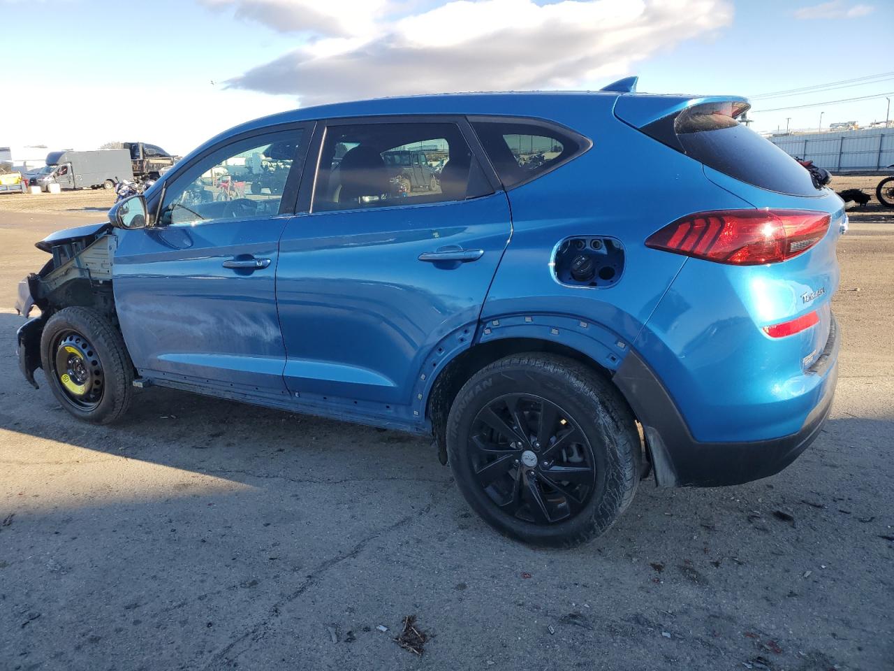 2020 Hyundai Tucson VIN KM8J2CA43LU132938 Copart auction photo, front end / side damage thumbnail 2