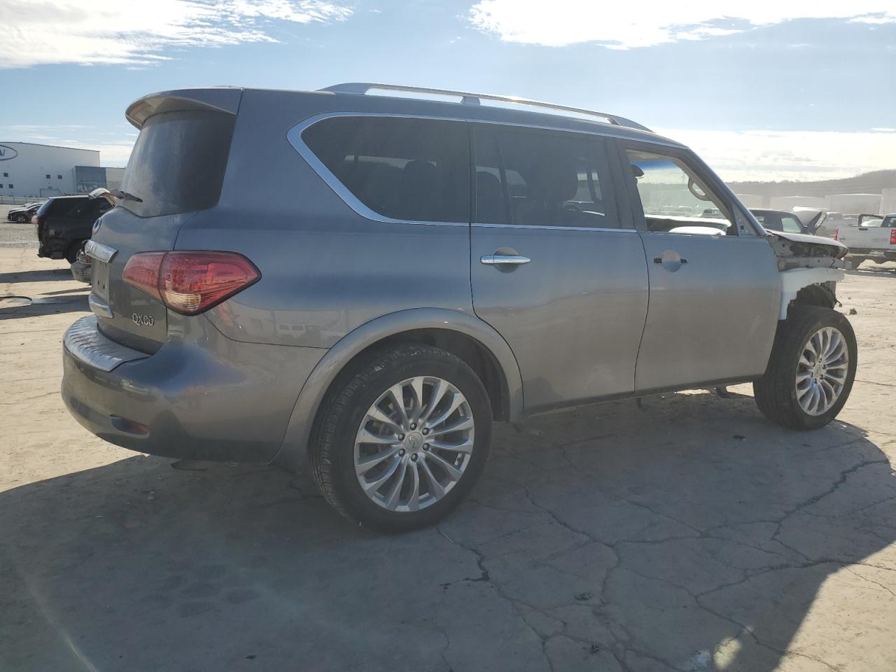 2016 Infiniti QX80 VIN JN8AZ2NF2G9612679 Copart auction photo, front end / minor dent/scratches damage thumbnail 3