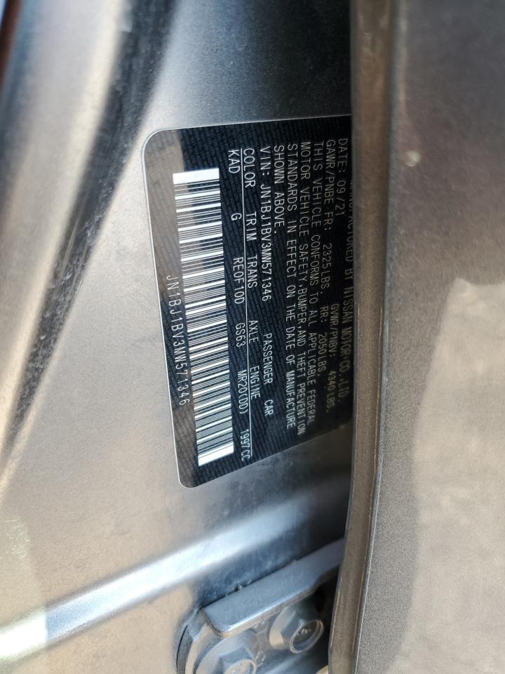 2021 Nissan Rogue VIN JN1BJ1BV3MW571346 Copart auction photo, hail damage thumbnail 13