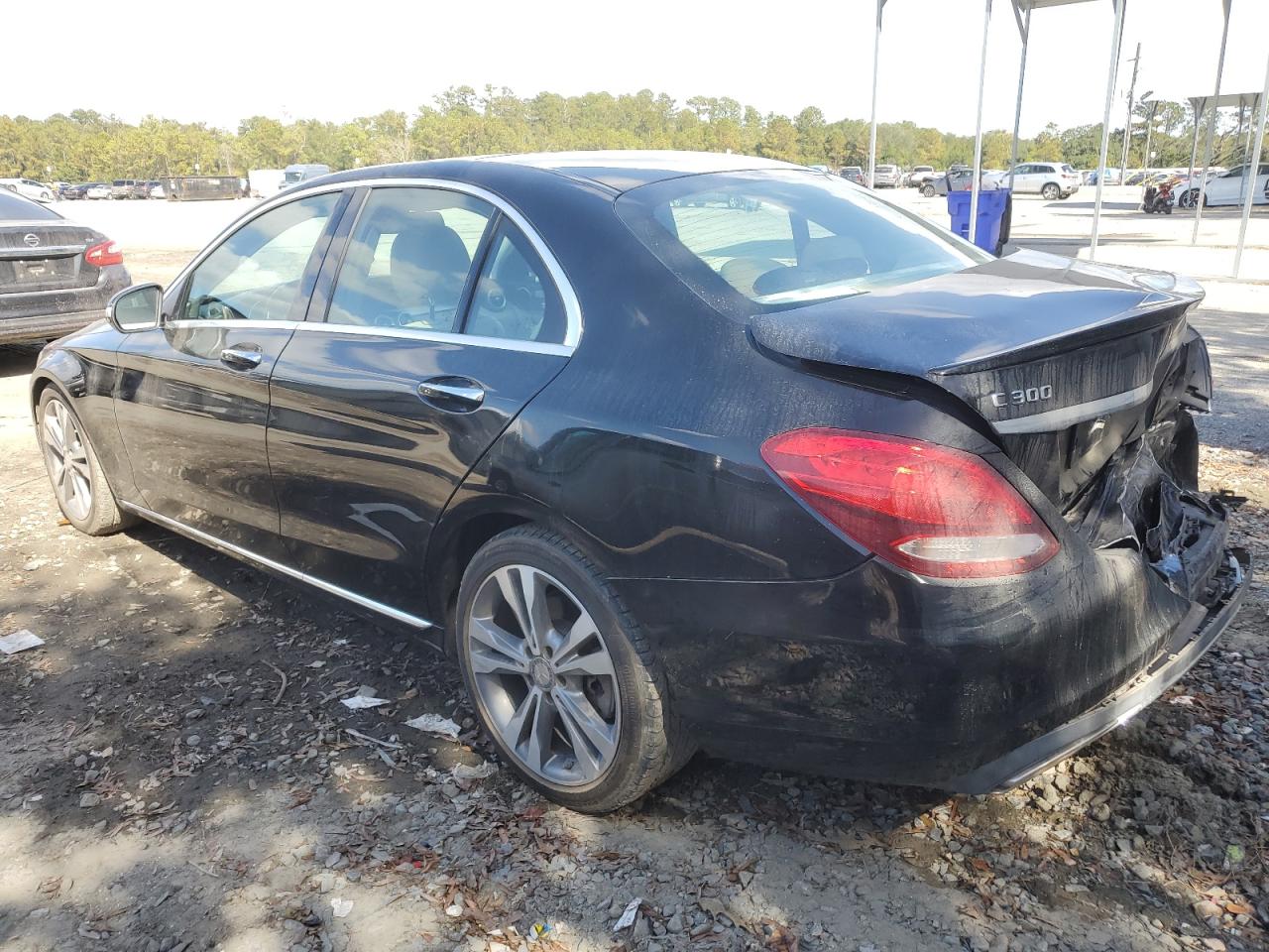 2015 Mercedes-Benz C-klasse VIN 55SWF4JB1FU093636 Copart auction photo, rear end damage thumbnail 2