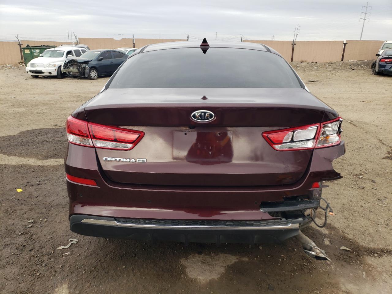 2020 KIA Optima VIN 5XXGT4L38LG445995 Copart auction photo, rear end / front end damage thumbnail 6