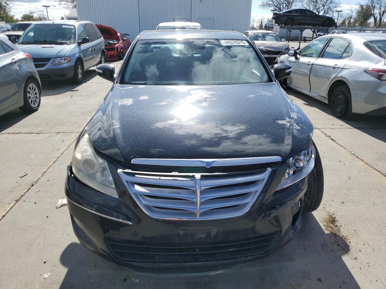 2011 Hyundai Genesis VIN KMHGC4DEXBU115604 Copart auction photo, front end damage thumbnail 5