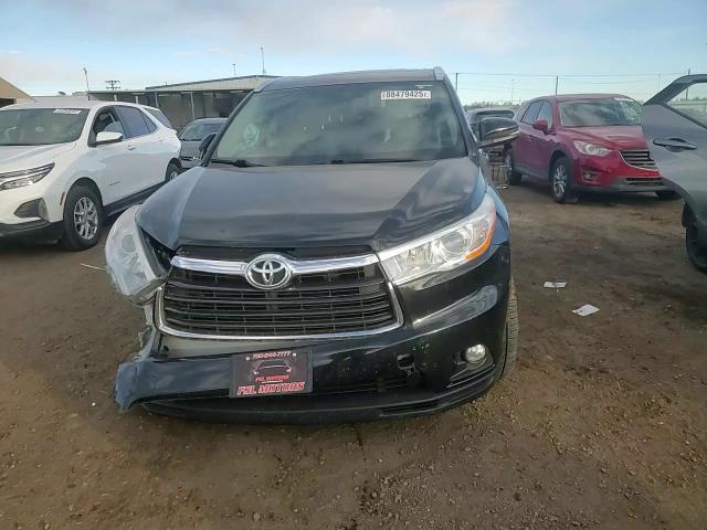 2014 Toyota Highlander VIN 5TDJKRFH0ES019443 Copart auction photo, front end / side damage thumbnail 11