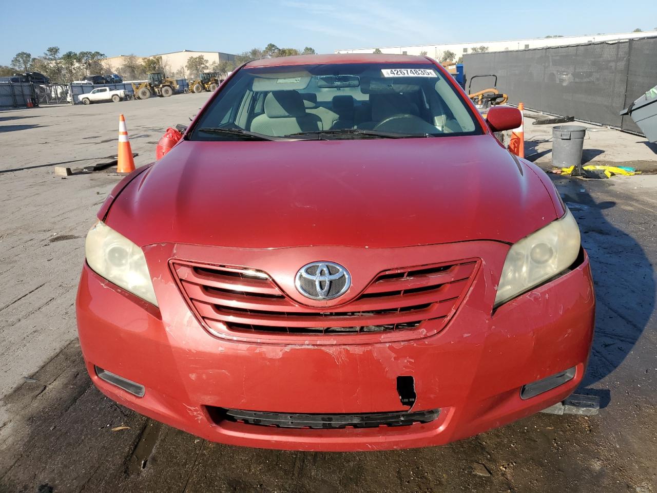 2007 Toyota Camry VIN 4T1BE46K67U067808 Copart auction photo, side / front end damage thumbnail 5