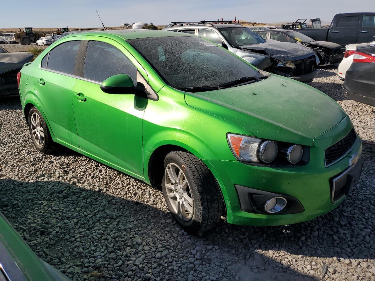 2014 Chevrolet Sonic VIN 1G1JC5SH1E4213687 Copart auction photo, rear end / side damage thumbnail 4