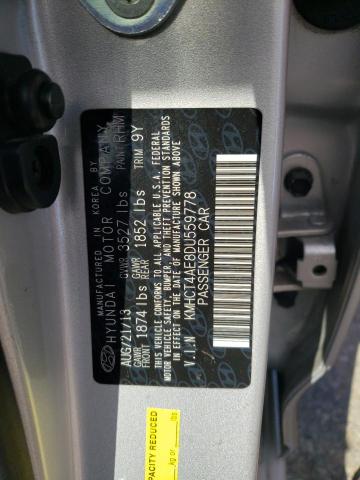 2013 Hyundai Accent VIN KMHCT4AE8DU559778 Copart auction photo, front end damage thumbnail 12