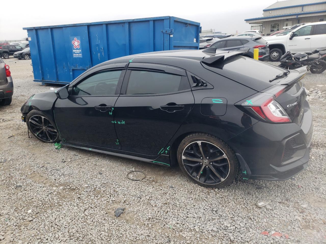 2020 Honda Civic VIN SHHFK7H4XLU218584 Copart auction photo, front end damage thumbnail 2
