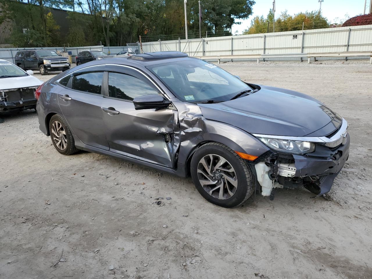 2016 Honda Civic VIN 2HGFC2F81GH508253 Copart auction photo, side / front end damage thumbnail 4
