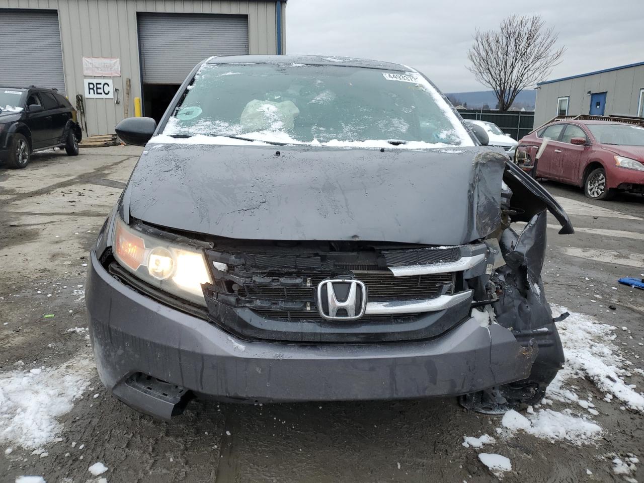 2014 Honda Odyssey VIN 5FNRL5H26EB119925 Copart auction photo, front end damage thumbnail 5