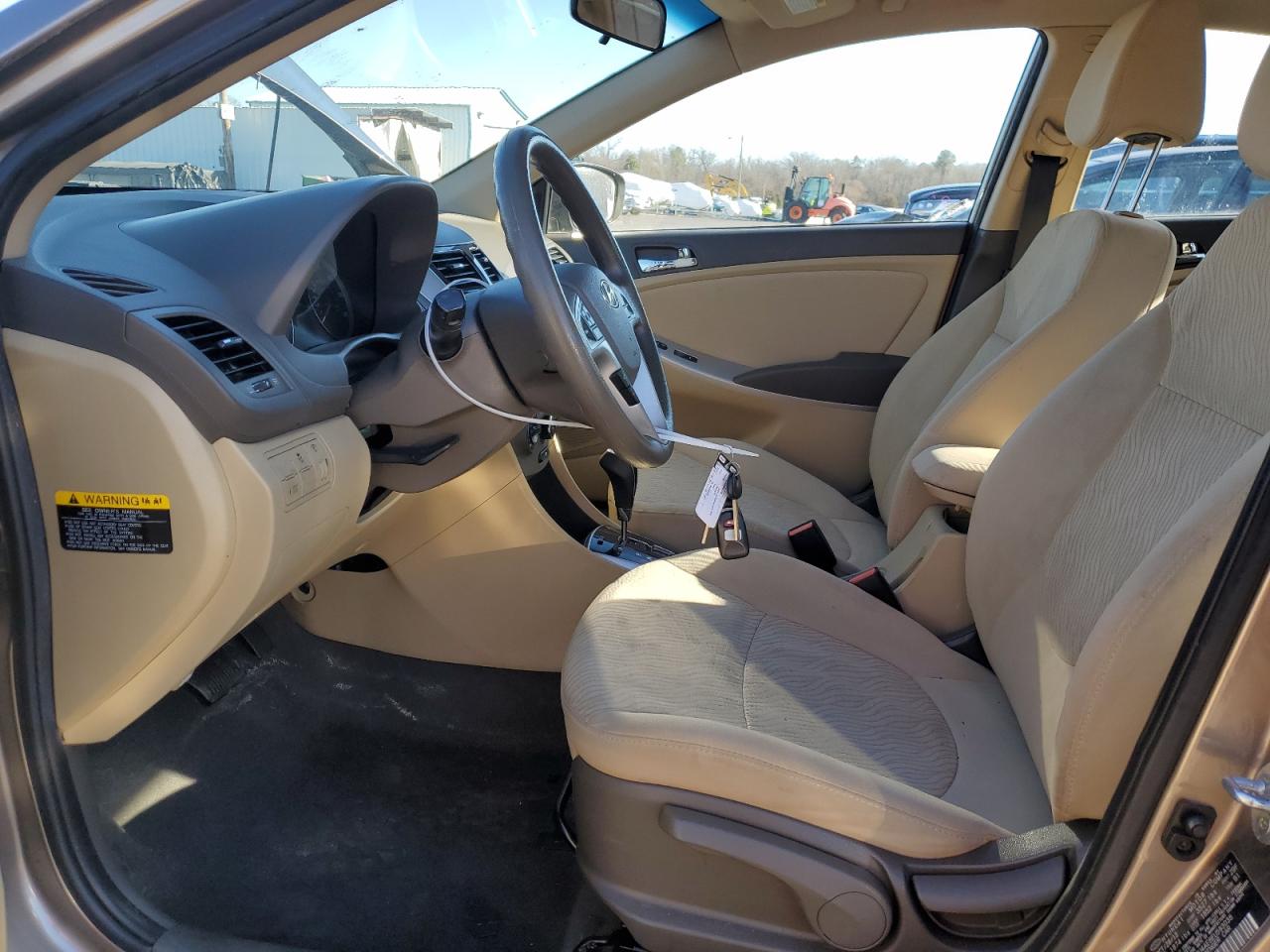 2014 Hyundai Accent VIN KMHCU4AE8EU593038 Copart auction photo, front end damage thumbnail 7