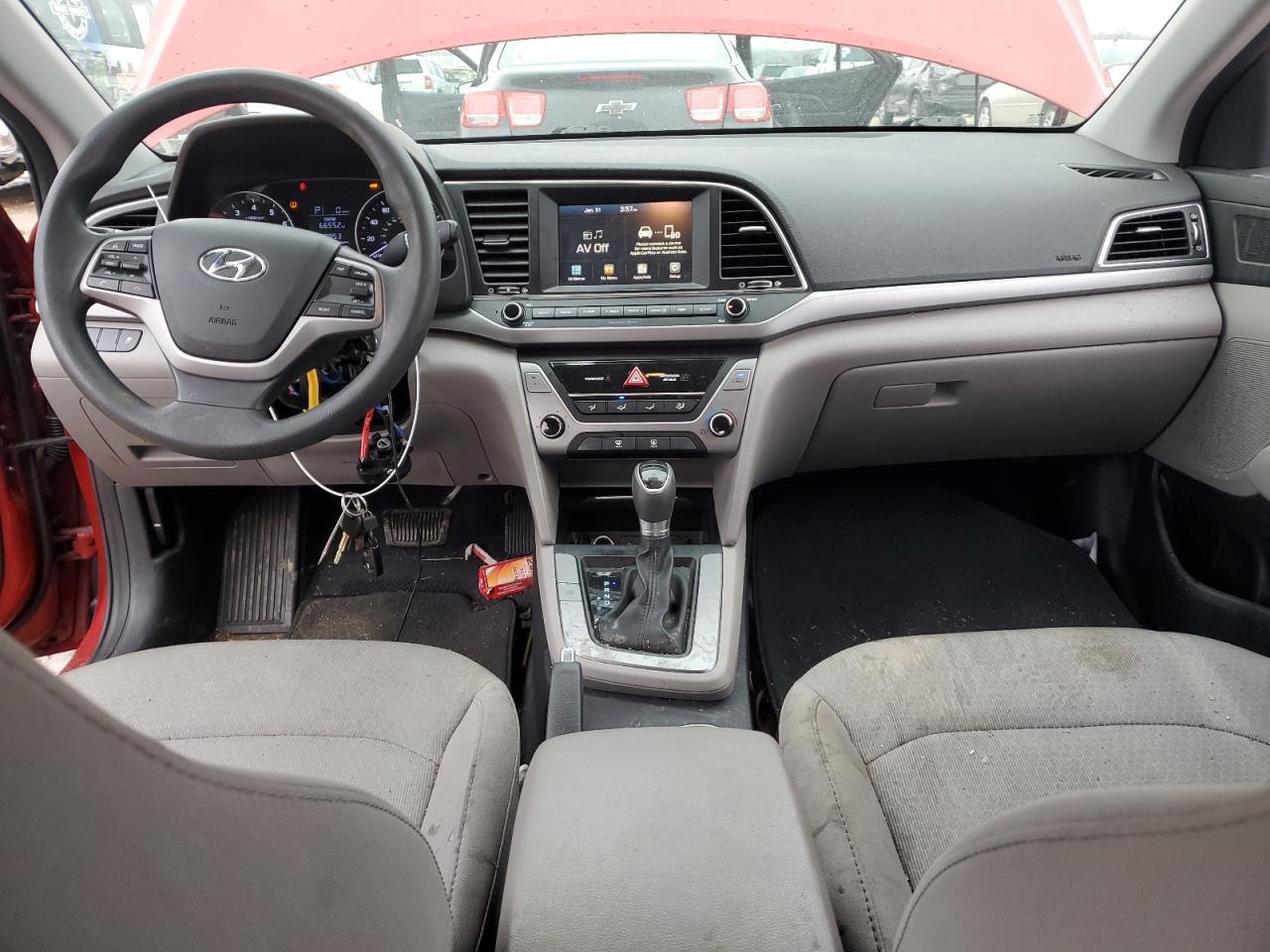 2017 Hyundai Elantra VIN 5NPD84LF9HH138846 Copart auction photo, front end / vandalism damage thumbnail 8