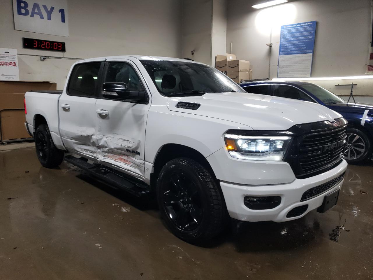2021 RAM 1500 VIN 1C6SRFFT1MN506634 Copart auction photo, side damage thumbnail 4