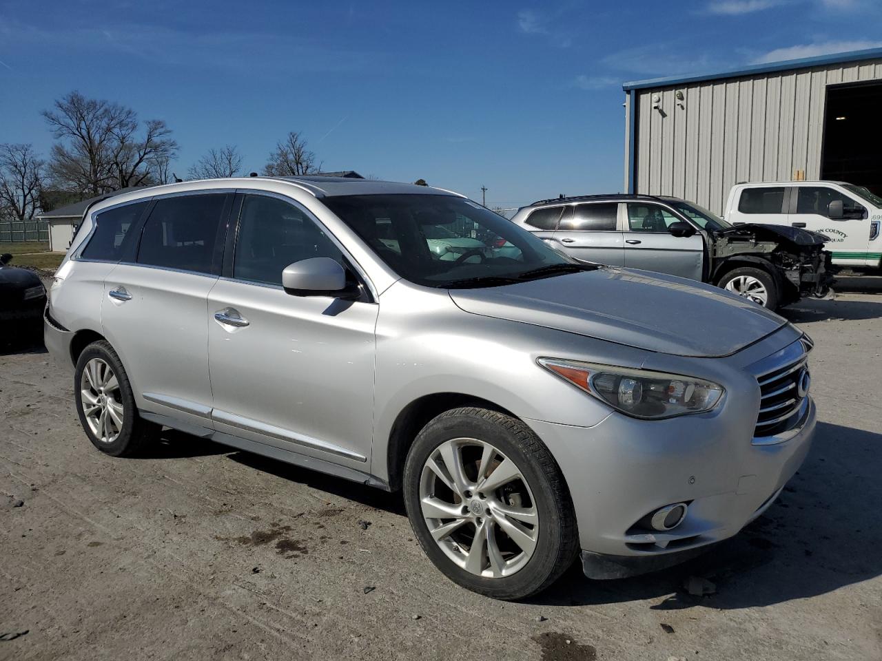 2013 Infiniti JX VIN 5N1AL0MM5DC301162 Copart auction photo, rear end damage thumbnail 4