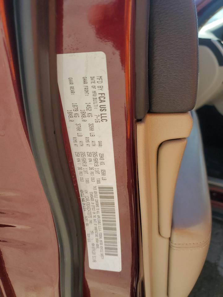 2016 Jeep Grand Cherokee VIN 1C4RJFBG4GC472275 Copart auction photo, front end damage thumbnail 13