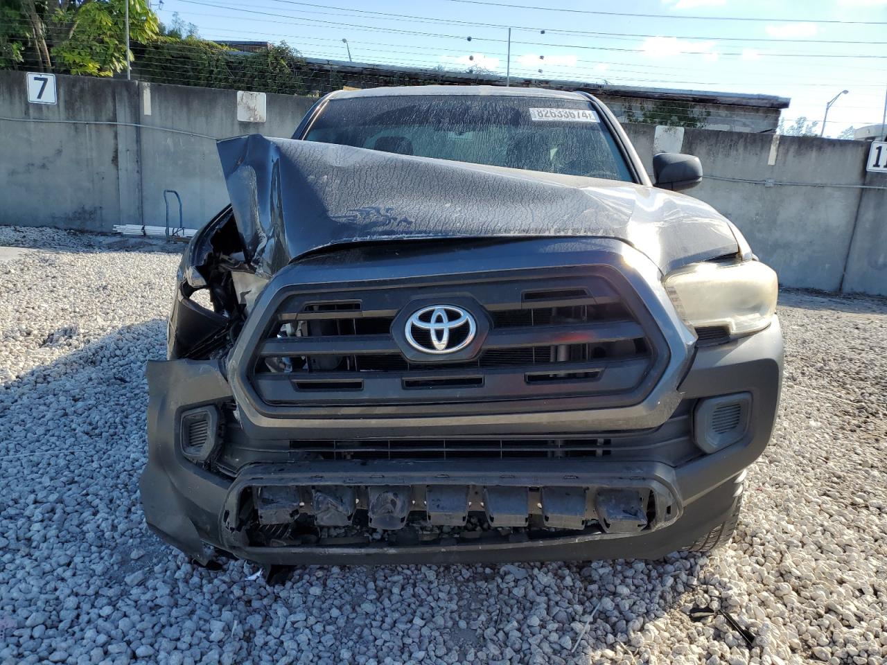 2017 Toyota Tacoma VIN 5TFRX5GN0HX078976 Copart auction photo, front end / undercarriage damage thumbnail 5