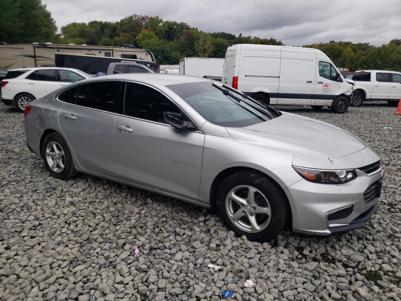 2017 Chevrolet Malibu VIN 1G1ZB5ST8HF206884 Copart auction photo, side / front end damage thumbnail 4