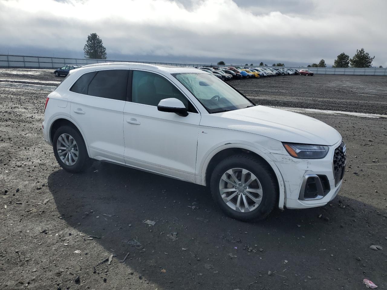 2023 Audi Q5 VIN WA1EAAFY5P2078143 Copart auction photo, front end / side damage thumbnail 4