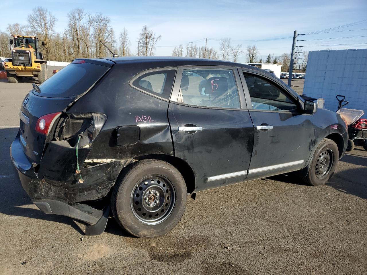 2015 Nissan Rogue VIN JN8AS5MV9FW765817 Copart auction photo, side damage thumbnail 3