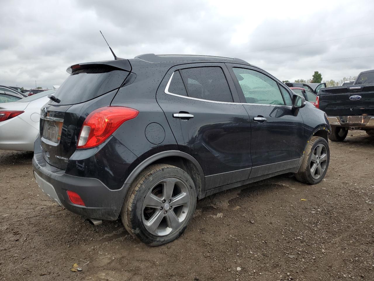 2014 Buick Encore VIN KL4CJGSB5EB634699 Copart auction photo, front end / side damage thumbnail 3