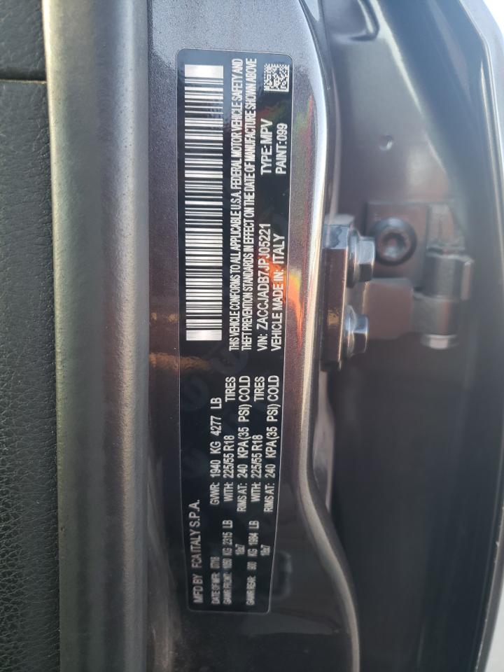 2018 Jeep Renegade VIN ZACCJADB7JPJ05221 Copart auction photo, hail damage thumbnail 13