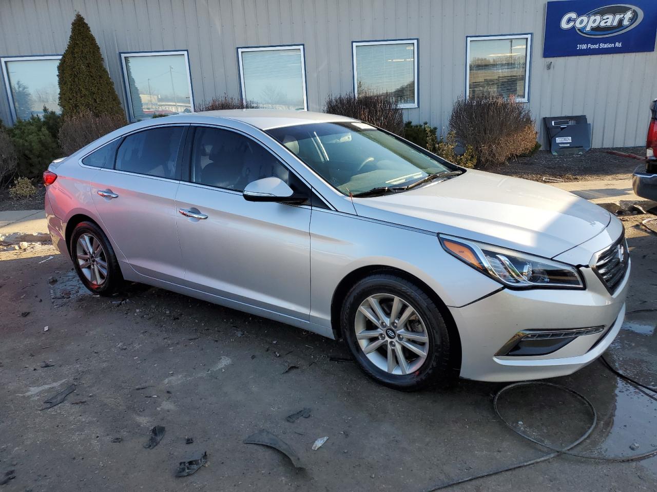 2015 Hyundai Sonata VIN 5NPE24AA9FH238892 Copart auction photo, front end / rear end damage thumbnail 4