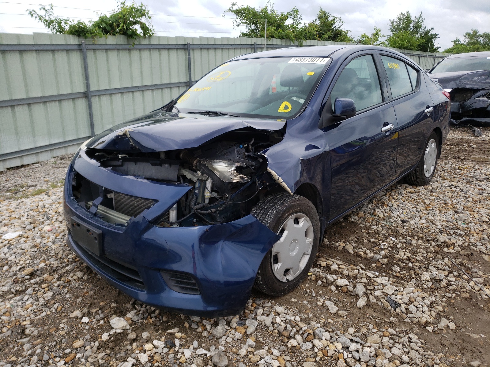 2014 Nissan Versa VIN 3N1CN7AP7EL826991 Copart auction photo, front end damage thumbnail 2