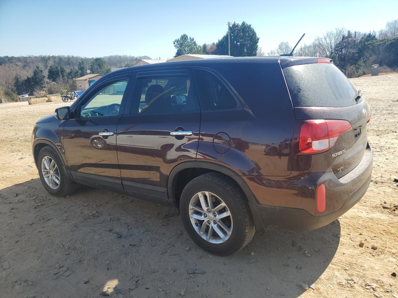 2014 KIA Sorento VIN 5XYKT3A63EG444348 Copart auction photo, front end / side damage thumbnail 2