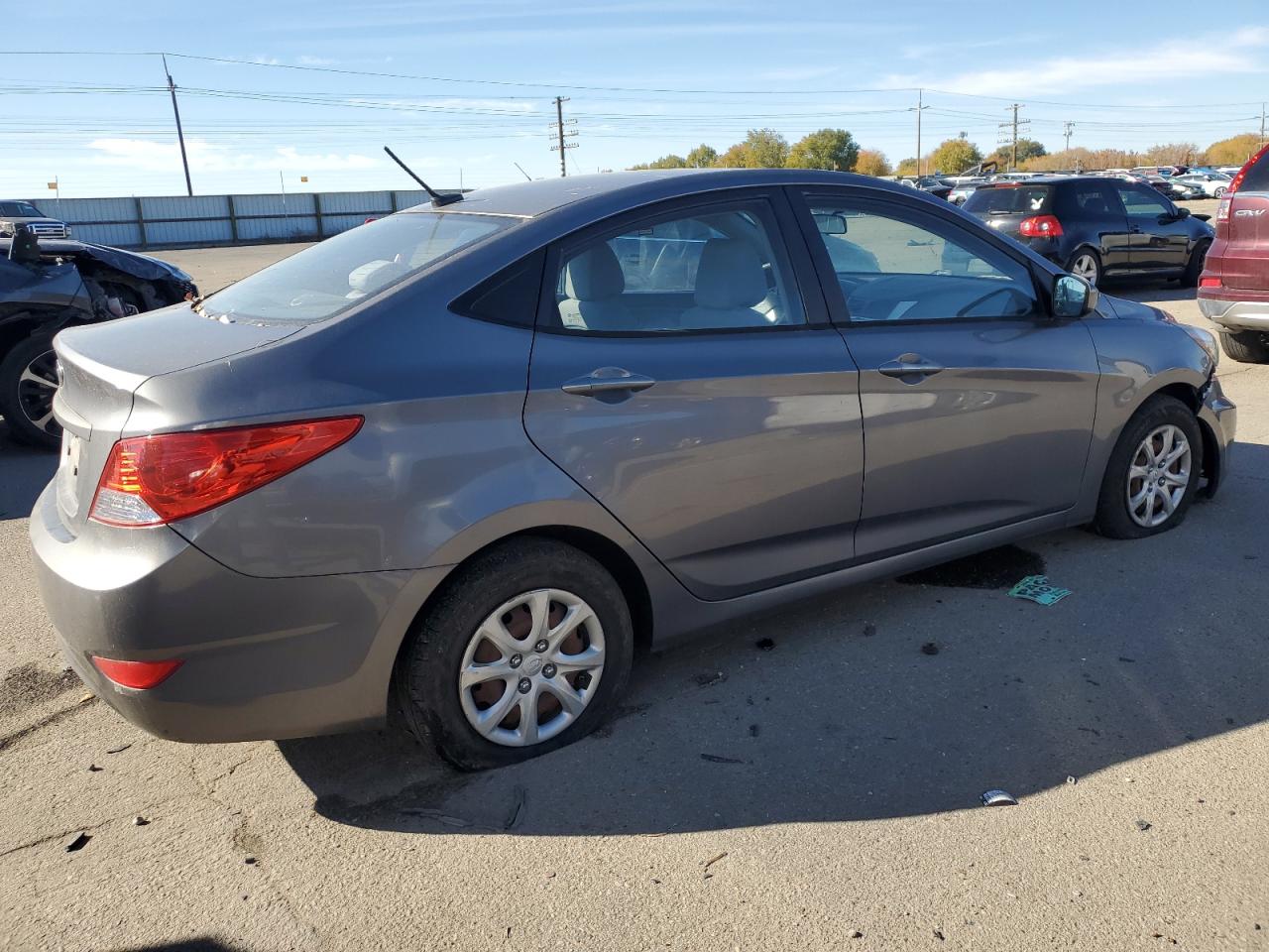 2013 Hyundai Accent VIN KMHCT4AE3DU482561 Copart auction photo, front end / undercarriage damage thumbnail 3