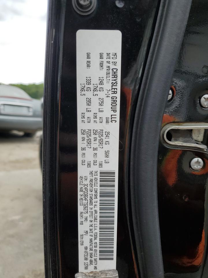 2015 Dodge Journey VIN 3C4PDDBG4FT526275 Copart auction photo, rear end / front end damage thumbnail 13