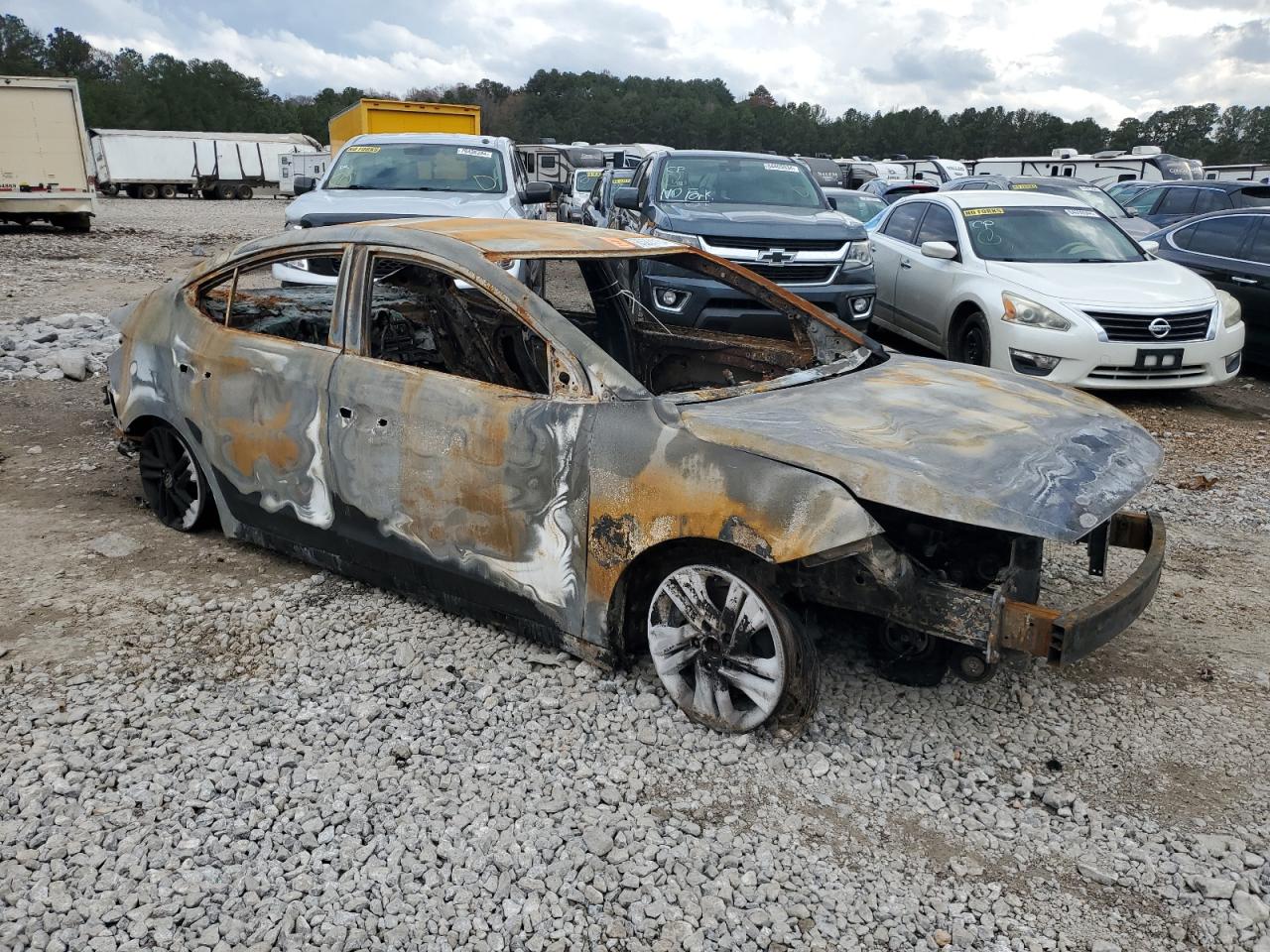 2019 Hyundai Elantra VIN 5NPD84LF0KH466695 Copart auction photo, burn / burn - engine damage thumbnail 4