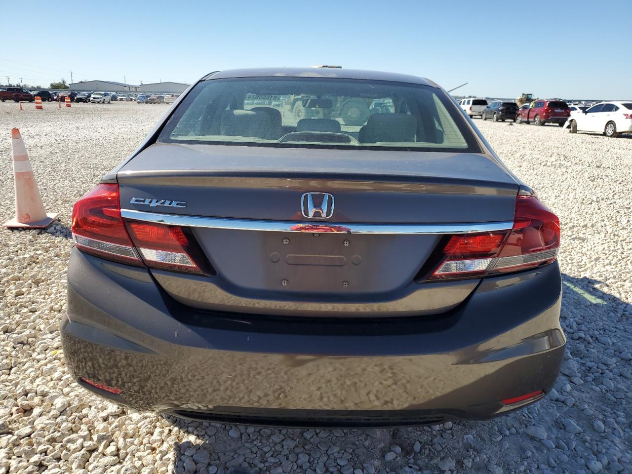 2013 Honda Civic VIN 2HGFB2F54DH573330 Copart auction photo, front end / side damage thumbnail 6